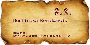 Herlicska Konstancia névjegykártya